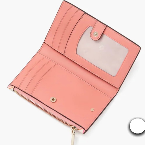 Last One! NWT Kate Spade Spencer Grapefruit Small Slim Bifold Wallet - Picture 3 of 3
